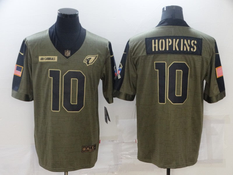 Men's Arizona Cardinals DeAndre Hopkins #10 Brown Game Jersey1