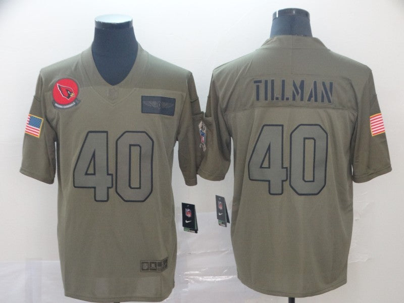 Men's Arizona Cardinals Pat Tillman #40 Brown Game Jersey1