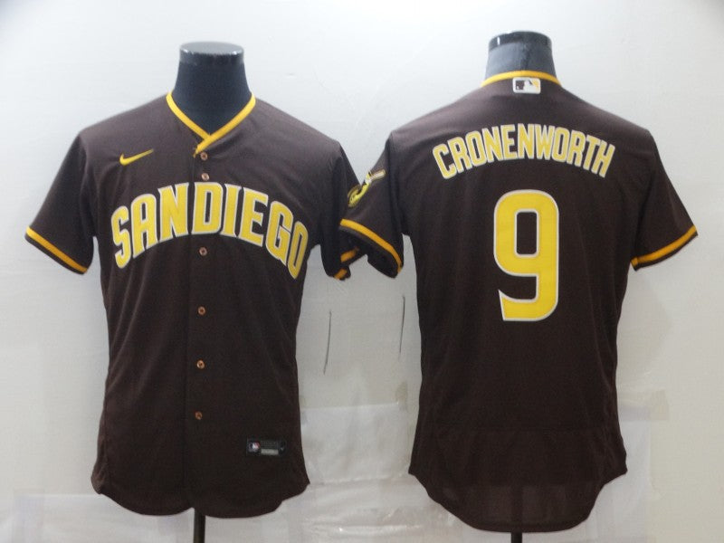 Men's San Diego Padres Jake Cronenworth #9 Brown Stitched Jersey1
