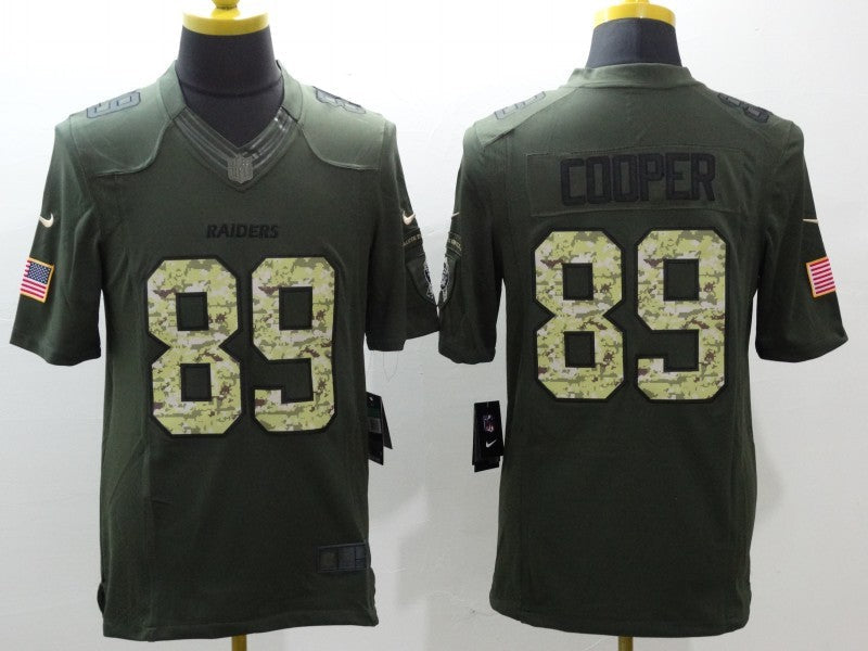 Men's Las Vegas Raiders Amari Cooper #89 Army Green Game Jersey1