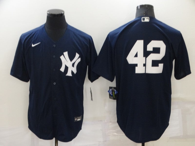 Men's New York Yankees Mariano Rivera #42 Navy Replica Player Name Jersey1