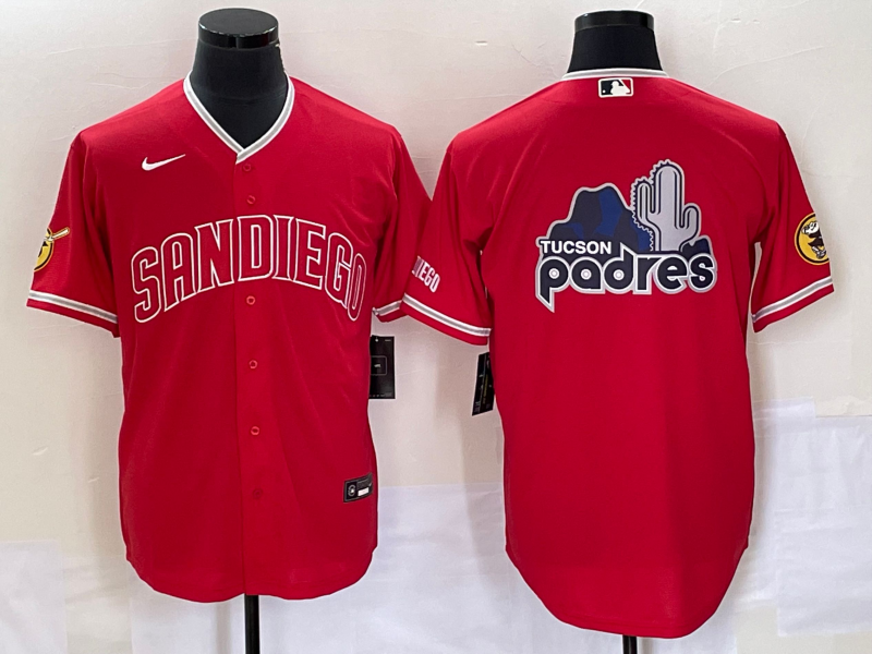 Men's San Diego Padres Red Replica Team Jersey1