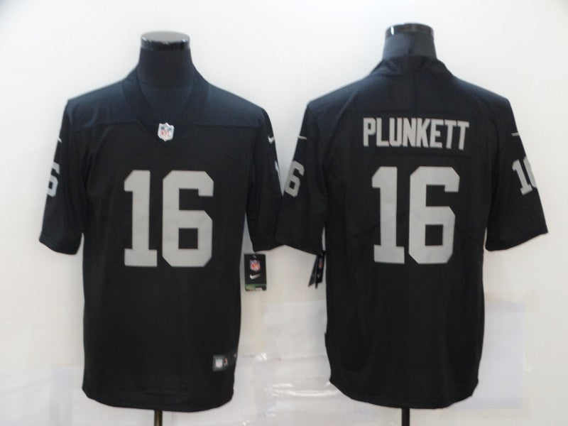 Men's Las Vegas Raiders Jim Plunkett #16 Black Game Jersey1