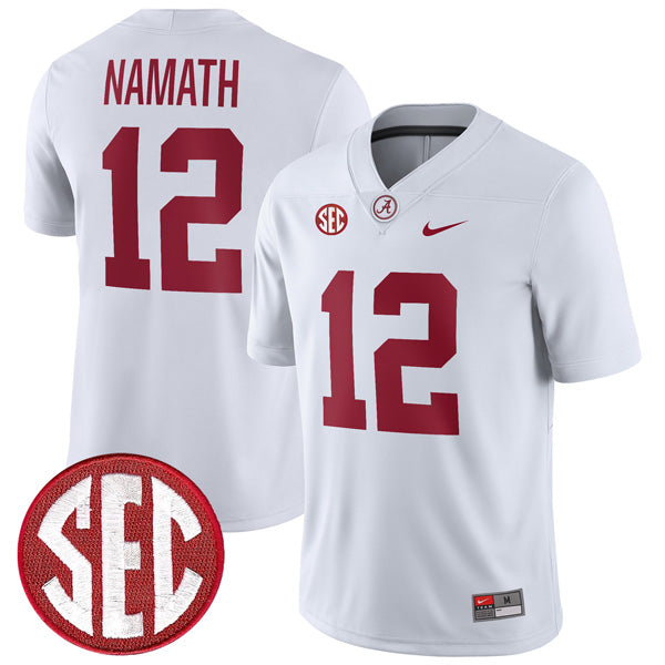 Joe Namath Alabama Crimson Tide Jersey - White