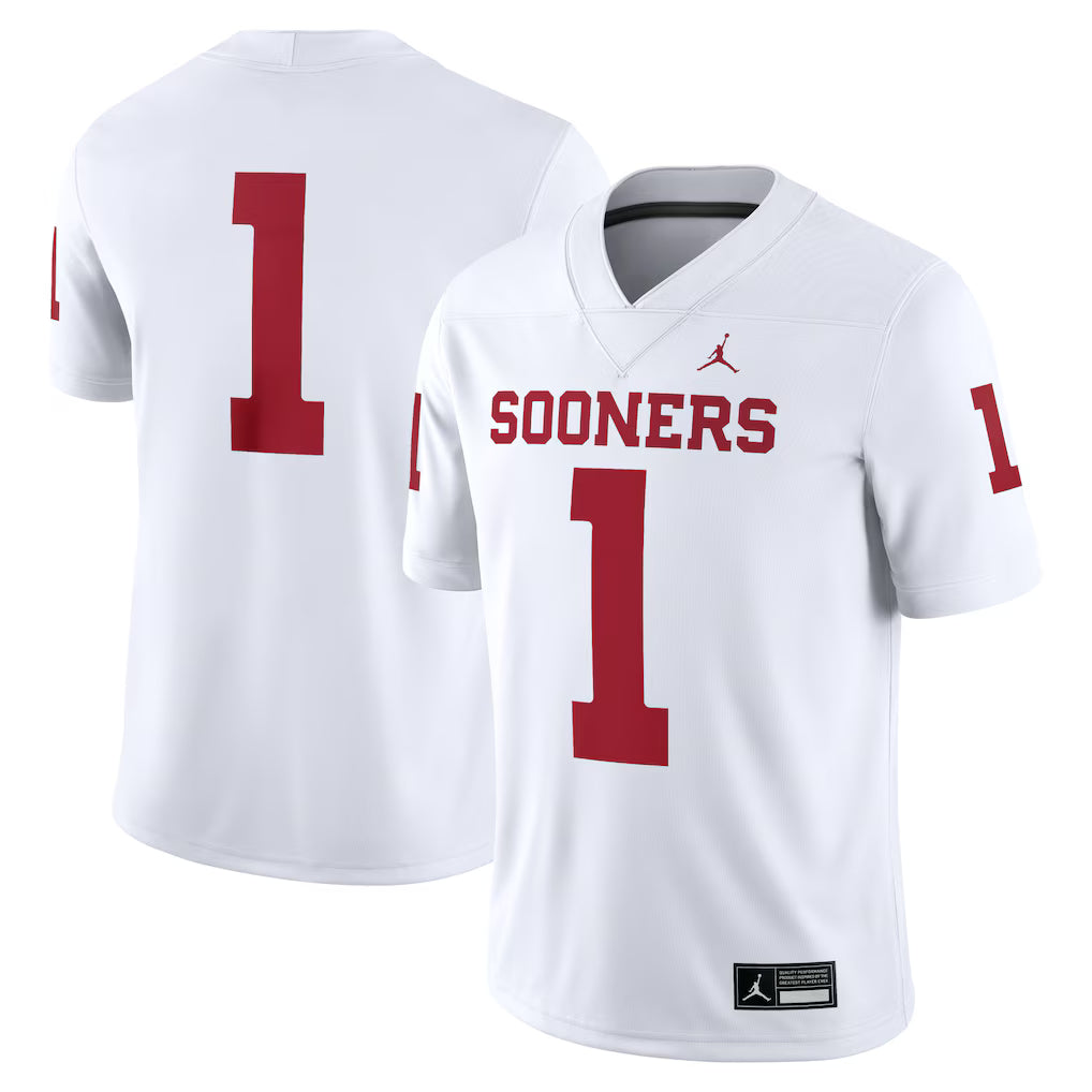 #1 Oklahoma Sooners Game Jersey - White