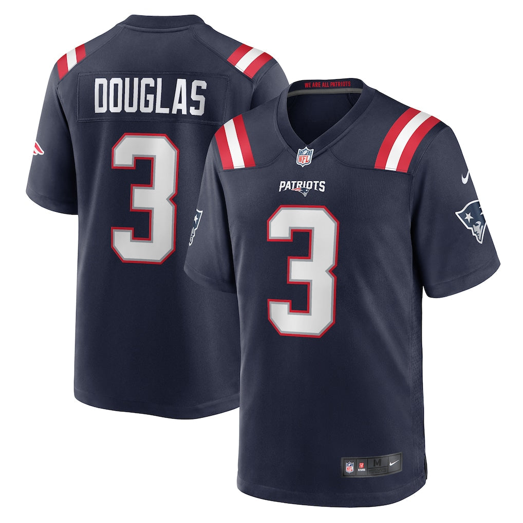 Demario Douglas New England Patriots Jersey - Navy
