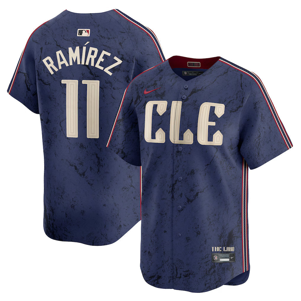 José Ramírez Cleveland Guardians City Connect Jersey - Navy
