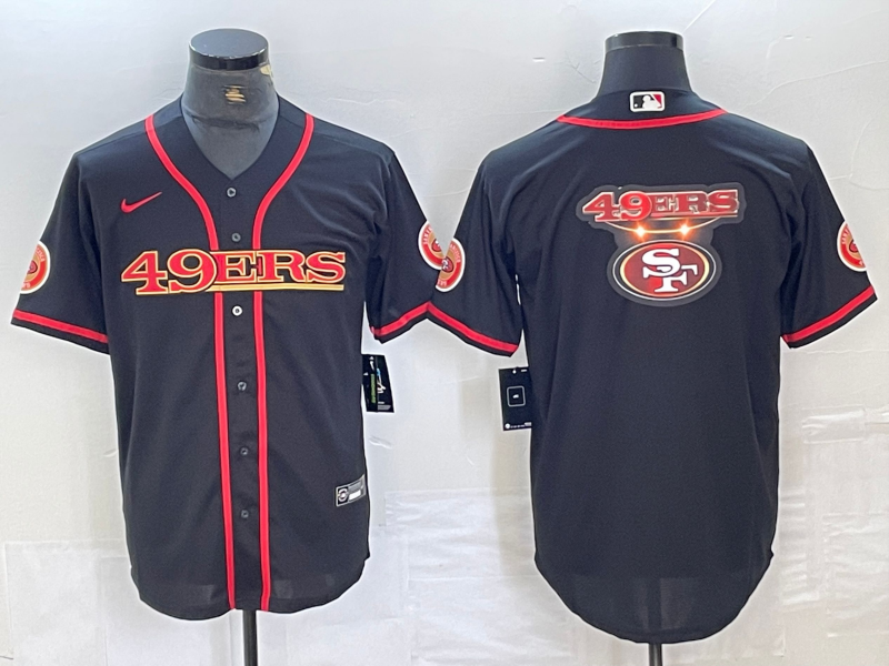 Men's San Francisco 49ers Black Joint Edition Game Jersey1