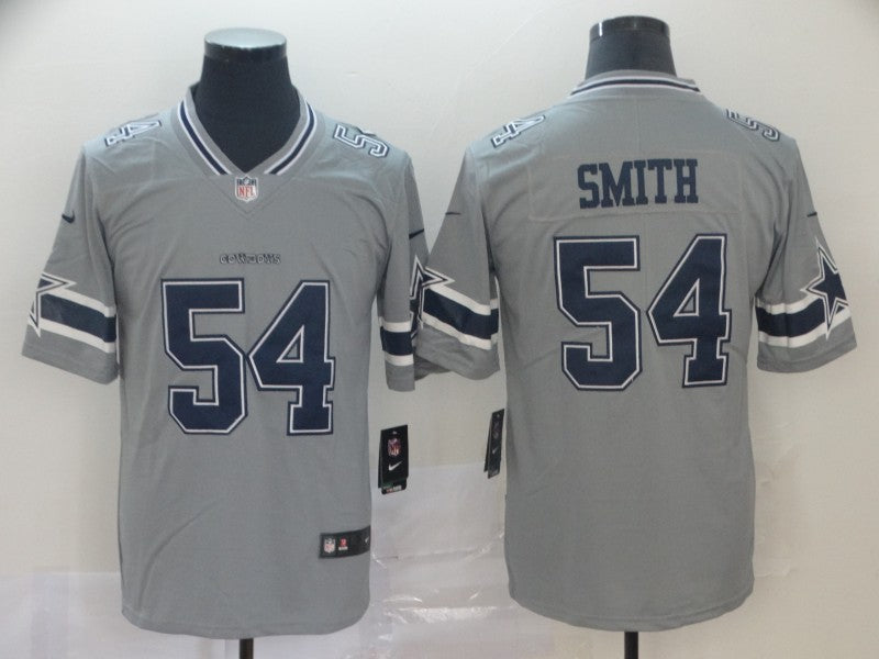 Men's Dallas Cowboys Jaylon Smith #54 Gray Inverted Legend Jersey1