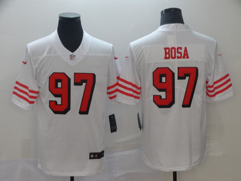 Men's San Francisco 49ers Nick Bosa #97 White Vapor Limited Jersey1