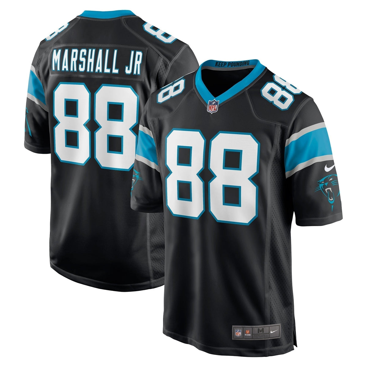 Terrace Marshall Jr. Carolina Panthers Nike 2021 NFL Draft Pick   Game Jersey - Black