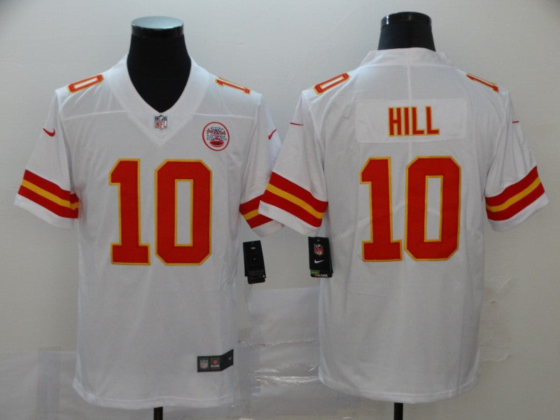 Men's Kansas City Chiefs Tyreek Hill #10 White Away Game Player Jersey1