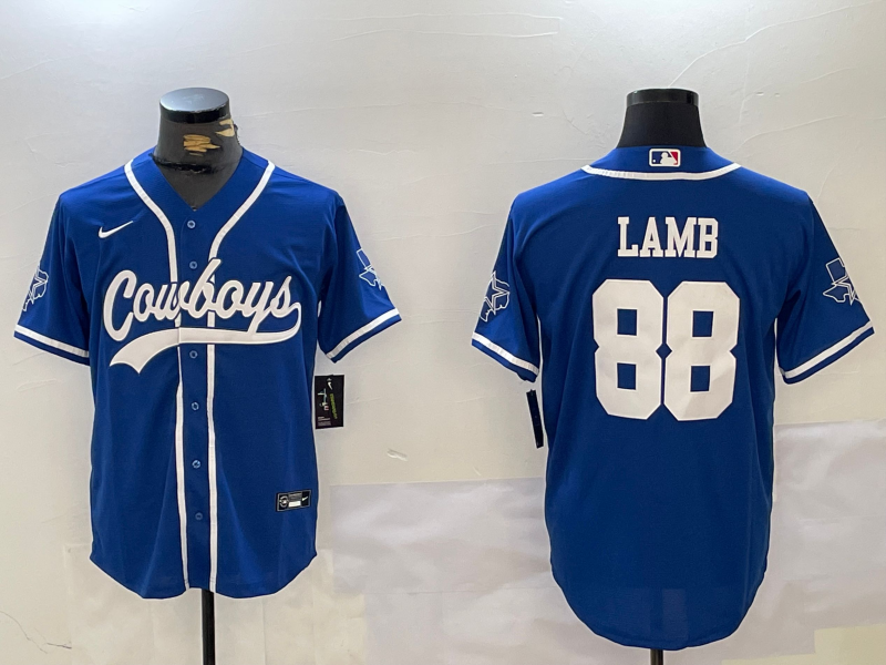 Men's Dallas Cowboys CeeDee Lamb #88 Royal Game Jersey1