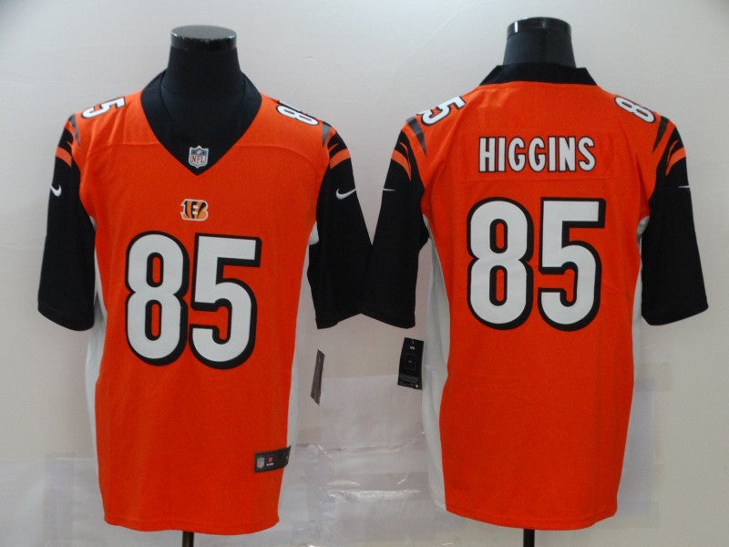 Men's Cincinnati Bengals Tee Higgins #85 Orange Game Jersey1