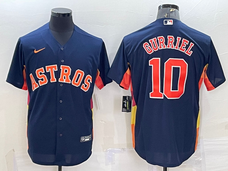 Men's Houston Astros Yuli Gurriel #10 Navy Alternate Replica Player Name Jersey1