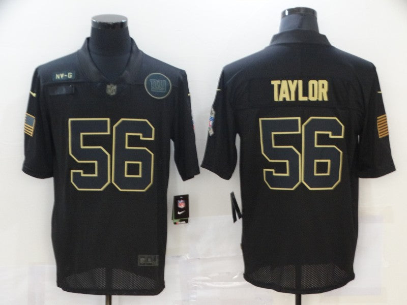 Men's New York Giants Lawrence Taylor #56 Black Player Game Jersey1