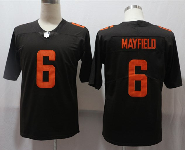 Men's Cleveland Browns Baker Mayfield #6 Brown Alternate Legend Jersey1