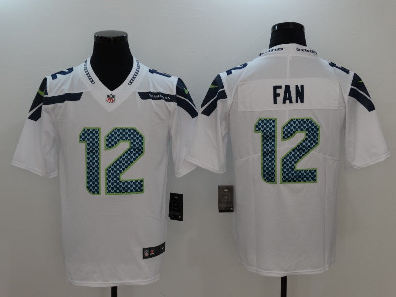 Men's Seattle Seahawks 12th Fan White Game Team Jersey1