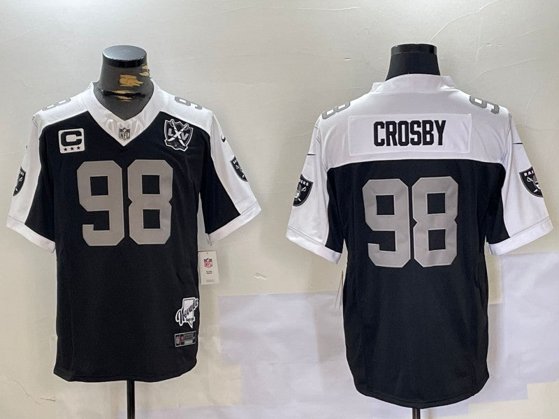 Men's Las Vegas Raiders Maxx Crosby #98 Black Game Team Jersey1