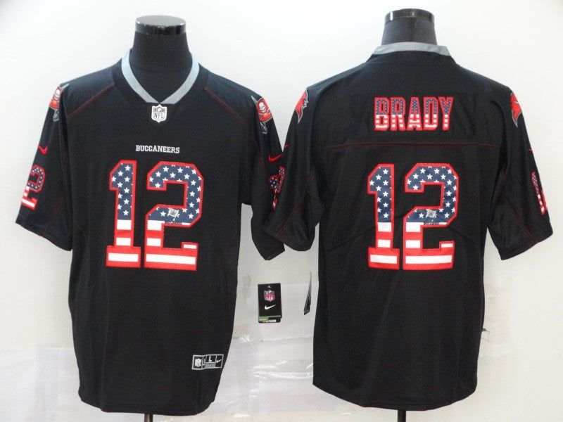 Men's Tampa Bay Buccaneers Tom Brady #12 Black Authentic Game Jersey1