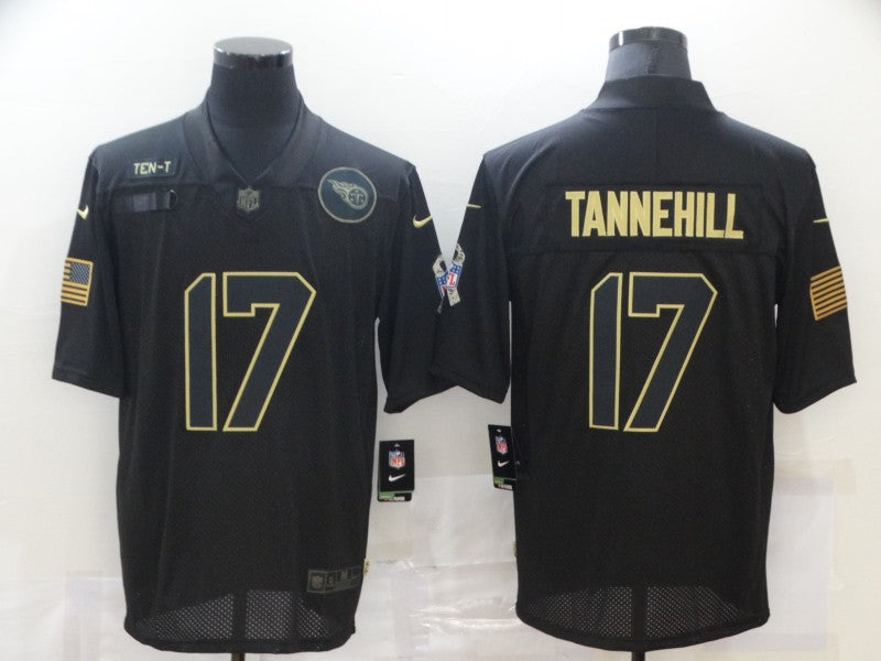 Men's Tennessee Titans Ryan Tannehill #17 Black Game Jersey1