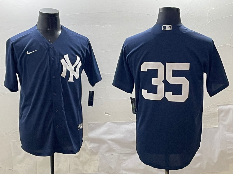 Men's New York Yankees Cody Bellinger #35 Navy Replica Player Jersey