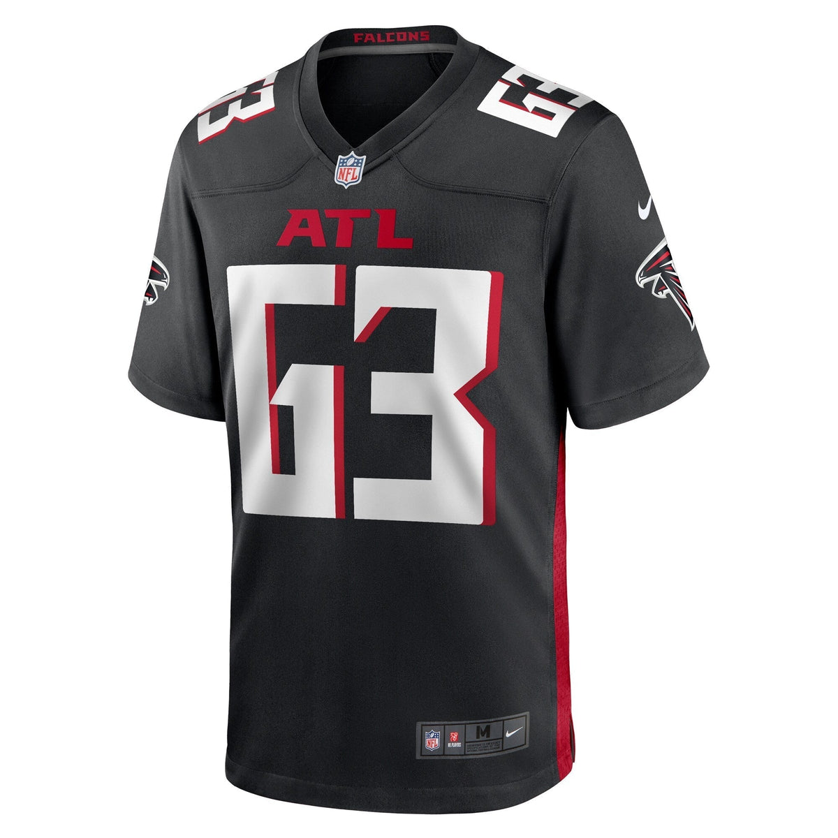 Chris Lindstrom Atlanta Falcons Nike Team Game Jersey -  Black