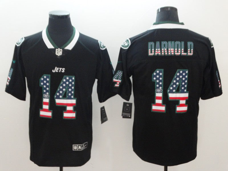 Men's New York Jets #14 Sam Darnold Black Game Player Jersey1