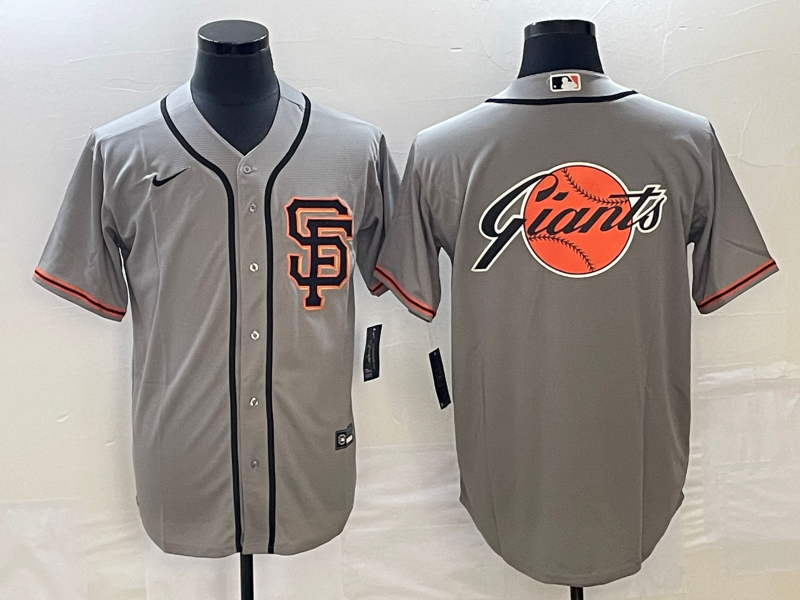 Men's San Francisco Giants Gray Road Replica Team Jersey1