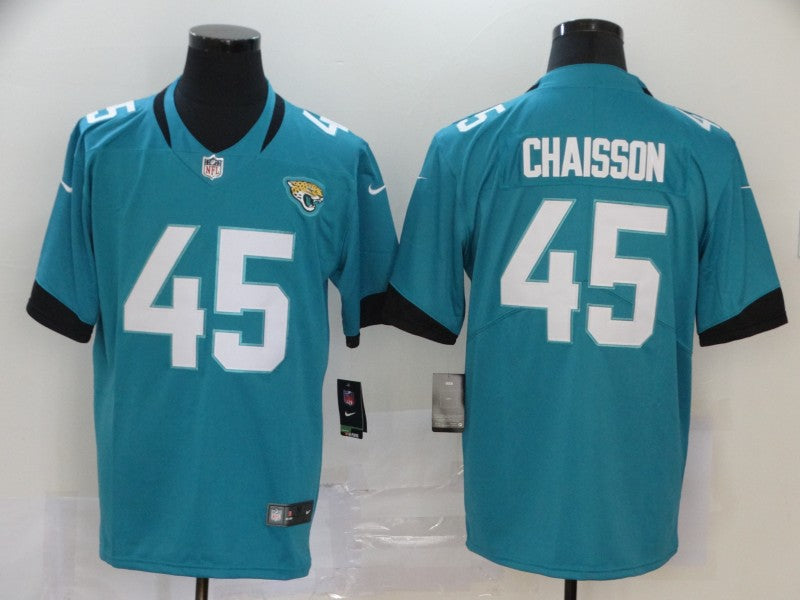 Men's Jacksonville Jaguars K'Lavon Chaisson #45 Teal Game Jersey1