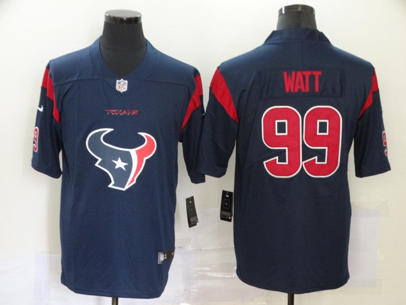 Men's Houston Texans J.J. Watt #99 Navy Alternate Game Jersey1