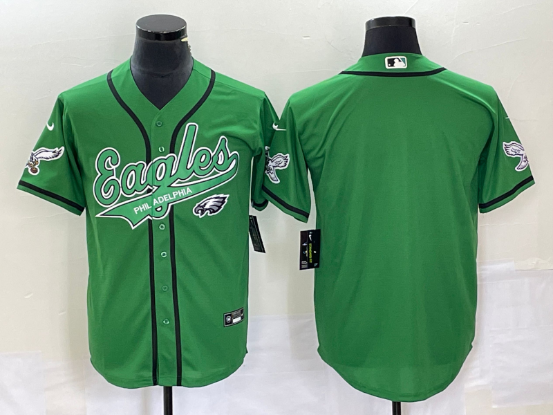 Men's Philadelphia Eagles Kelly Green Blank Jersey1