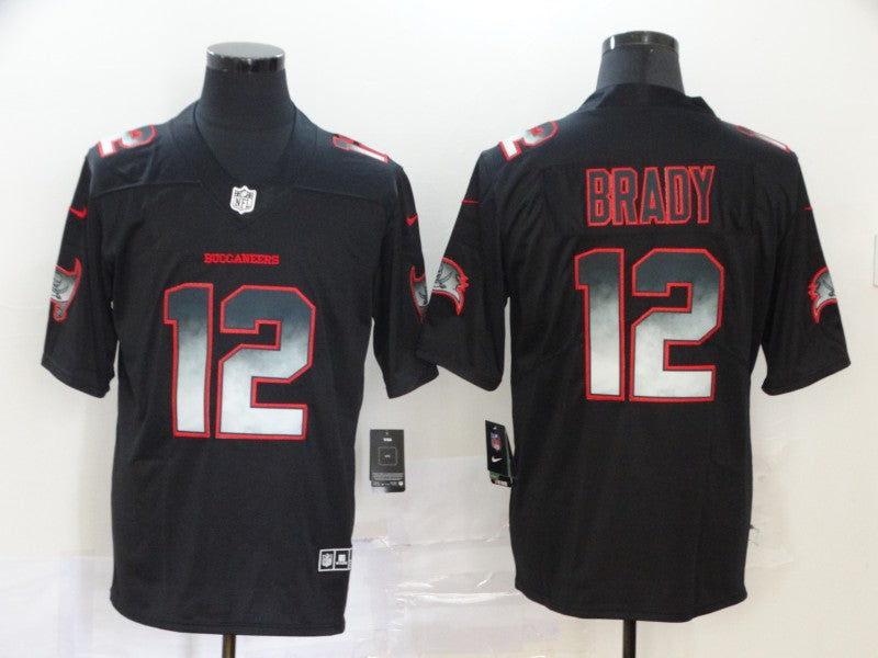 Men's Tampa Bay Buccaneers #12 Tom Brady Black Alternate Player Game Jersey1