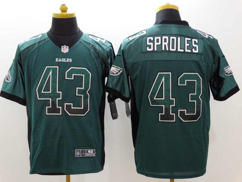 Men's Philadelphia Eagles Darren Sproles #43 Midnight Green Game Jersey1
