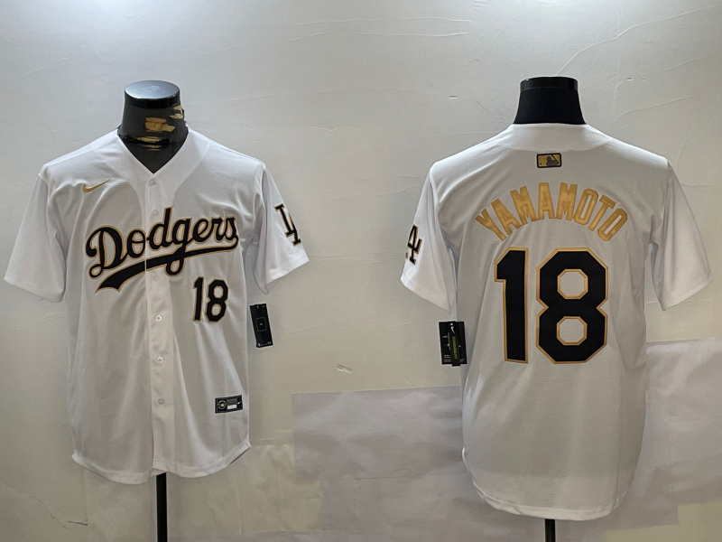 Men's Los Angeles Dodgers Yoshinobu Yamamoto White Player Game Jersey1
