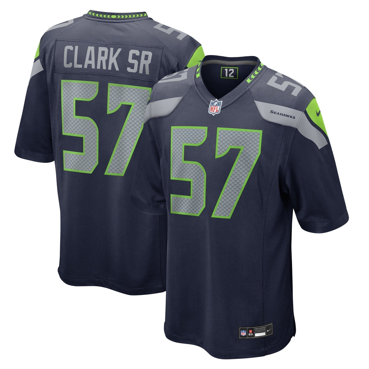 Frank Clark Seattle Seahawks Nike  Game Jersey - College Navy