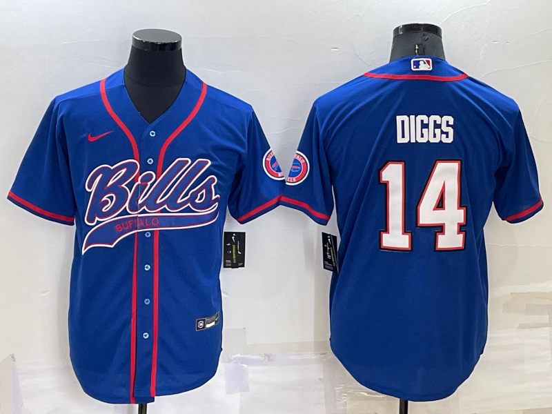 Men's Buffalo Bills Stefon Diggs #14 Royal Game Jersey1 Joint Edition