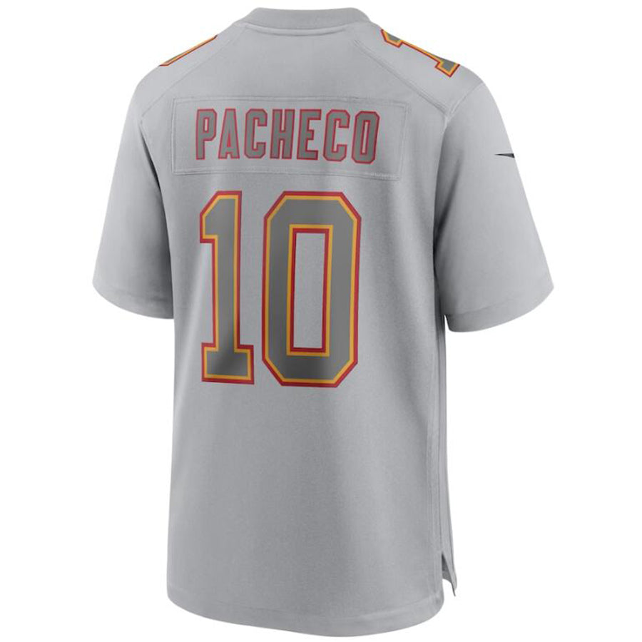 KC.Chiefs #10 Isiah Pacheco Player Gray Game Stitched Football Jerseys