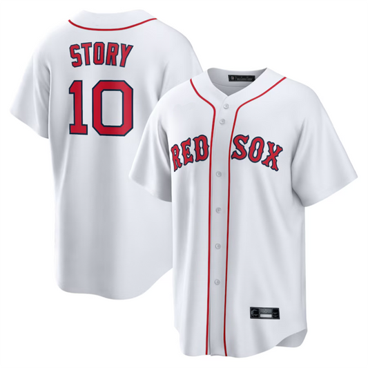#10 Trevor Story Player B.Red Sox White Home Replica Baseball Jerseys