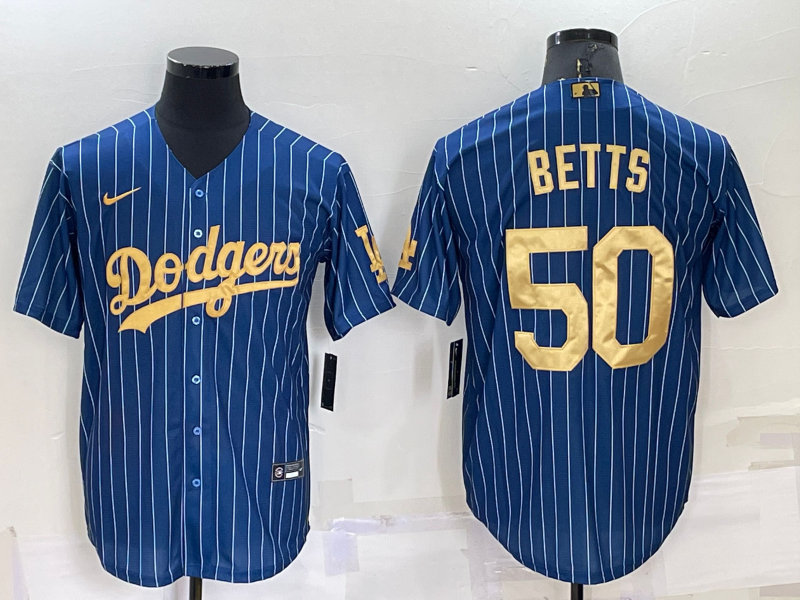 Men's Los Angeles Dodgers Mookie Betts #50 Blue Player Jersey1