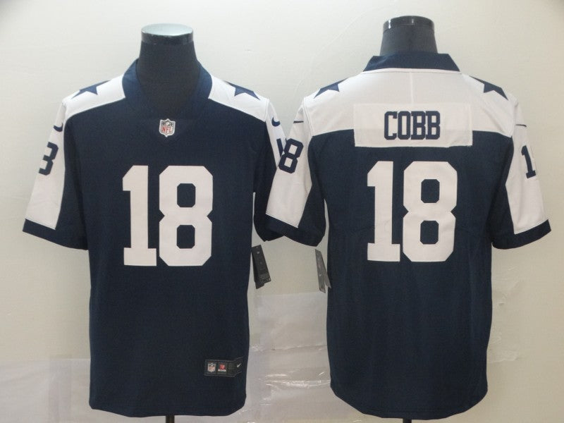 Men's Dallas Cowboys Randall Cobb #18 Navy Game Jersey1