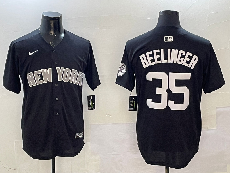 Men's New York Yankees Cody Bellinger #35 Black Replica Player Jersey
