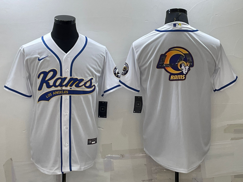 Men's Los Angeles Rams White Game Jersey1