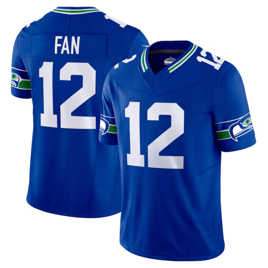 #12 12th Fan Player S.Seahawks Royal Vapor F.U.S.E. Limited Football Jerseys