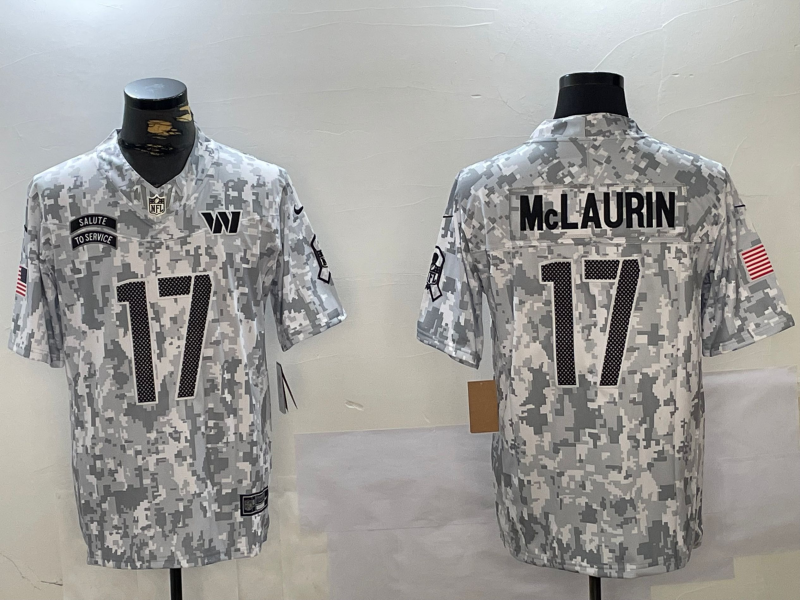 Men's Washington Commanders Terry McLaurin #17 Arctic Camo 2024 Salute to Service Limited Jersey1