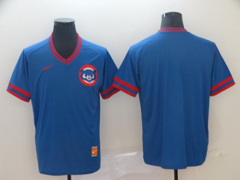Men's Chicago Cubs Blue Blank Replica Team Jersey1
