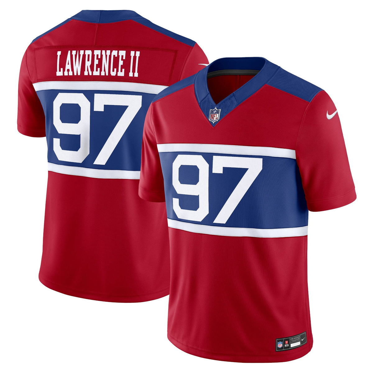 Dexter Lawrence II New York Giants Nike Alternate Vapor F.U.S.E. Limited Jersey - Century Red