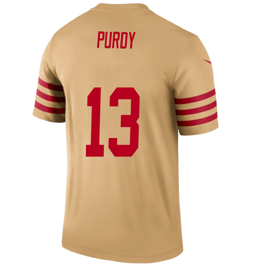 #13 Brock Purdy Player SF.49ers Gold Legend Vapor Limited Football Jerseys