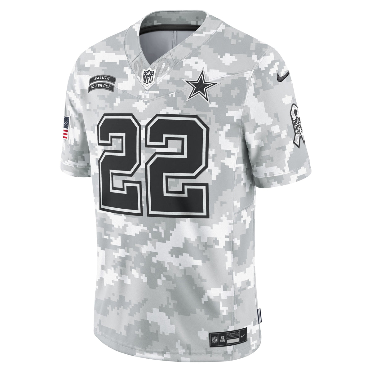 Emmitt Smith Dallas Cowboys Nike 2024 Salute to Service Retired   Limited Jersey - Arctic Camo