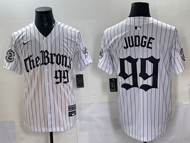 Men's New York Yankees Aaron Judge #99 White Alternate Player Game Jersey